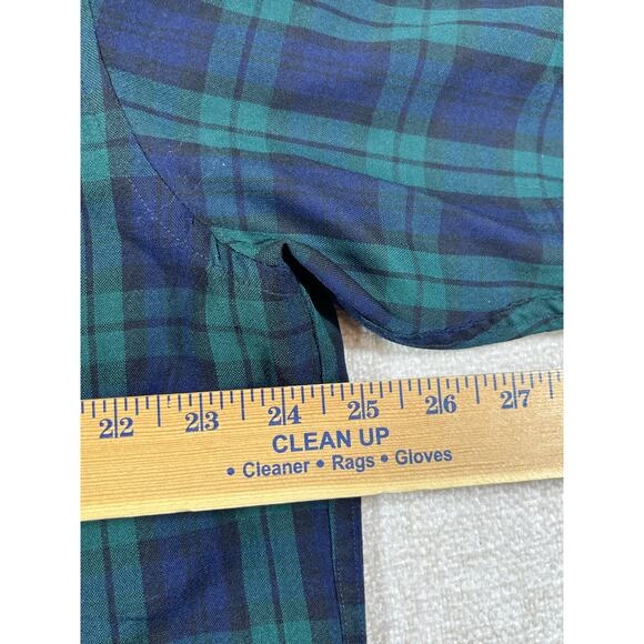 Pendleton Men’s 2x Blue Green 100% Wool Black Watch Tartan Short Sleeve Shirt - Picture 6 of 8